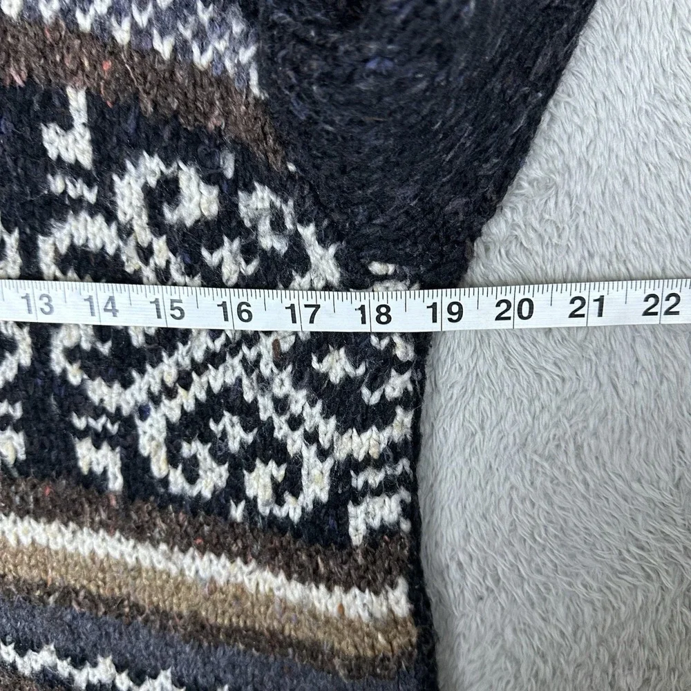 Relais Petite Vintage Fair Isle Knit Sweater Women S 1/2 Zip Nordic Pullover USA - Picture 10 of 12